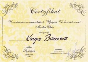 Certyfikat: Upięcia okolicznościowe, Master Class — Kateryna Korolova, Kairos Studio